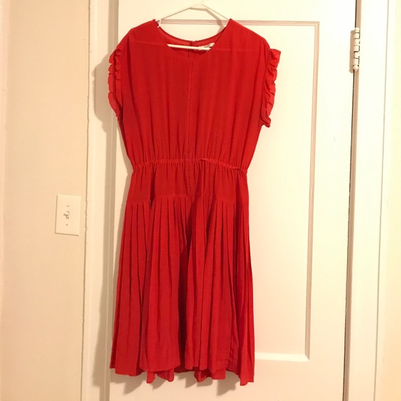 Madewell Silk Drop Pleat Dress - Picture 2 of 10